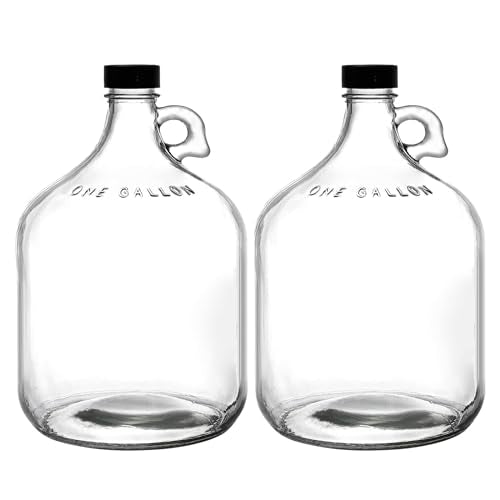 1 Gallon Transparent,Glass Jar with Lid Canning Jars for Kombucha, Fermentation, and Wine Brewing - color: 1 Gallon Transparent