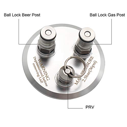 3"Tri Clamp Fermenters ball lock post Convert Lid with Gas Post Beer Post PRV,Fermentasaurus Pressure,Homebrew Kegging fermentation Equipment