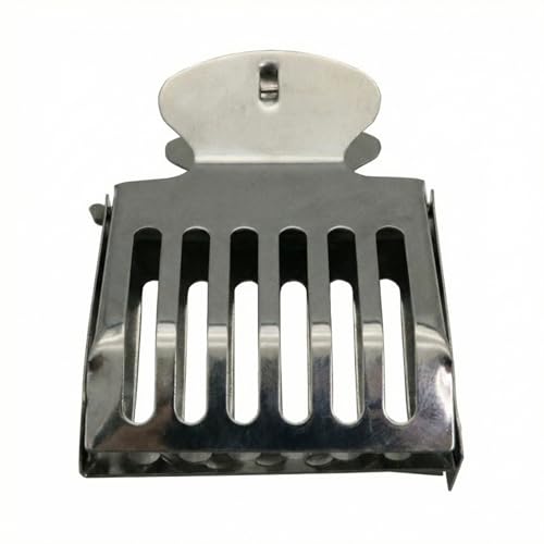 Queen Bee Catching Clip for Beekeeping Hives, Silver-Tone Metal Spring Cage Tool for Inspection and Identification, 1 Piece Handheld Holder Compatible with Queen Marking kit