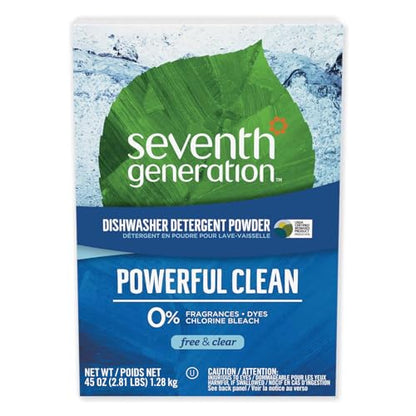 Natural Automatic Dishwasher Powder, Free & Clear, 45oz Box, 12/Carton - size: 1 Count (Pack of 12)