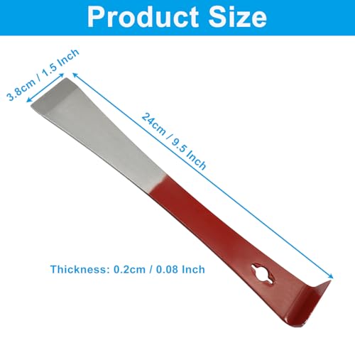 Hitefu 2 Pack Stainless Steel Bee Hive Scraper Tool, 10.5" Frame Lifter & Scraper for Beekeeping Equipment - style: Flat Head