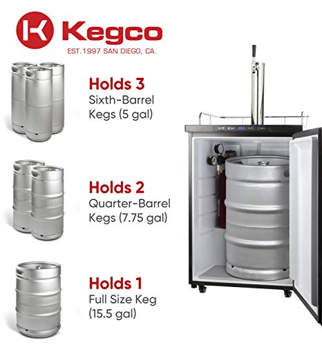 Kegco HBK309B-1 Keg Dispenser, Black - color: Black, size: 1 Tap