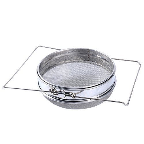 Stainless Steel Beekeeping Double Honey Sieve Strainer Extractor Filter Mesh Screen Equipment (1)
