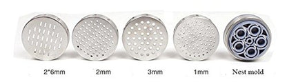 Stainless Steel Manual Noodles Press Machine Pasta Maker with 5 Noodle Mould