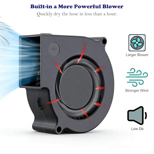 Larger CPAP Hose Dryer for All Standard 22mm Tubing, Cpap Tube Dryer Fan with Strong Wind for Quick Drying Hose, Cpap Cleaning Kit, Resmed Cpap Cleaner Supplies, Portable and Easy to Use - size: Larger