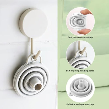 4 Pack Collapsible Silicone Funnels Kitchen Use Foldable Food Grade Liquid Transfer Tools Oil Water Spice Jar Bottle Filling, 12 g, 15 g, 20 g, 35 g - color: White, size: 4Pack
