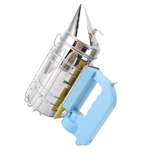 Electric Beehive Smoker, Stainless Steel Beekeeping Equipment with Plastic Handle and Large Fuel Chamber, for Beekeeper Apiculture and Inspection