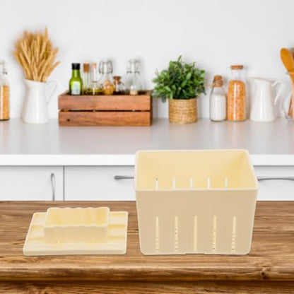 Yardwe Tofu Press Mold 3 Sets Tofu Maker with Lid Cheese Press for Cheese Making Tool for Homemade Smooth Interior 5.51 X 4.13 X 3.54 in