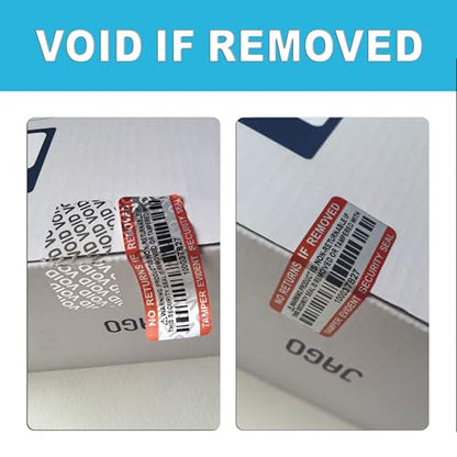 Tamper Evident Proof Barcode Stickers with Individual Serial Number Security Warranty Void Sticker,Sealing Label for Package(280pcs 2x0.8in Red Matte Silver) - style: 280pcs Red silver