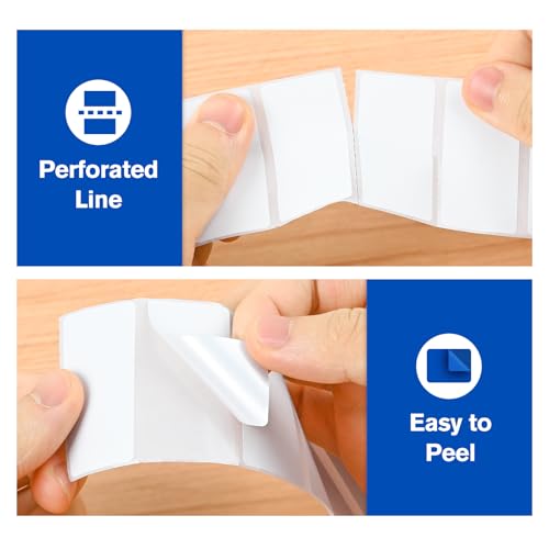 L LIKED 2" x 1" Thermal Labels, Blank Removable Labels with No Residue, Water and Oil Resistant, Use for Both Home and Office (1 Roll, 1300 Labels) - size: 1x2-1300