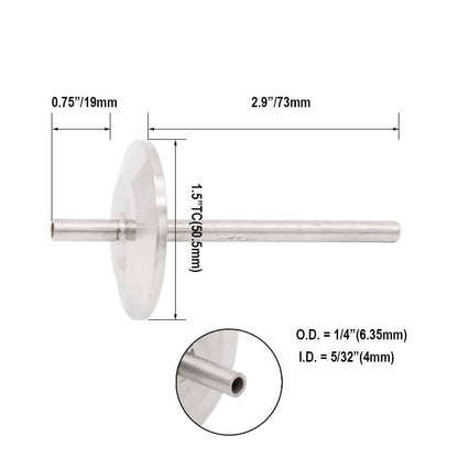1.5"TC Thermowell 3" Probe 1/4" O.D. x 5/32"I.D. 50.5mm Ferrule Homebrew Conical Fermenter/Kettle Parts