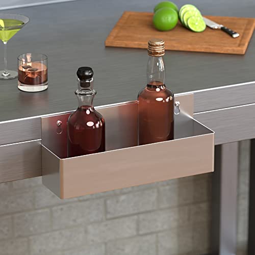 Stainless Steel Single Tier Speed Rail, Liquor Rack, Speed Rack, Bottle Holder - 15 Inch - size: 15 Inch, style: Single Tier