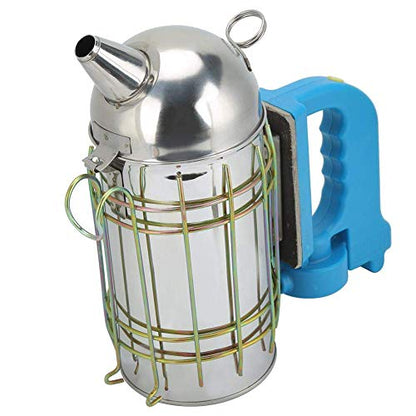 Fdit Beekeeper Necessary Bee Supplies, Stainless Steel Beehive Smoker with Heat Board Beekeeping Equipment