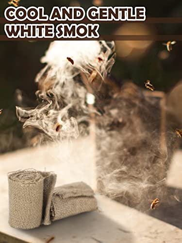 Moukeren 6 Pound Bee Smoker Fuel for Beekeeping Jute Burlap Smoker Fuel Rolls Bee Hive Smoker Fuel, Easy to Light, Burn for a Long Time, Produce Clean and Cool Smoking for Beehive Smoker