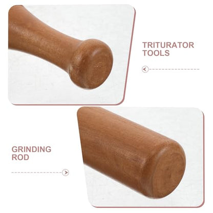 2pcs Wooden Fermentation Tamper: Smasher for Fermentation Crocks & Mason Jars - Fermenting Food Masher Muddler Pestle for Kitchen