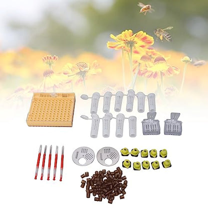 Plastic Queen Rearing System Queen Bee Rearing Grafting Kit Beekeeping Tools Supplies for Beekeepers Raising Queen Bees Durable Plastic Material 110 Cell Cups Included