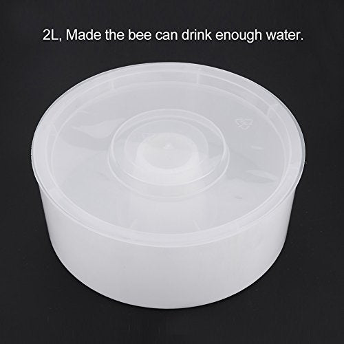 Round Rapid Bee Feeders, 2L Plastic Bee Water Feeder Beehive Drinking Bowl Bee Beehive Entrance Feeder Keeping Equipment Beekeeping Tool