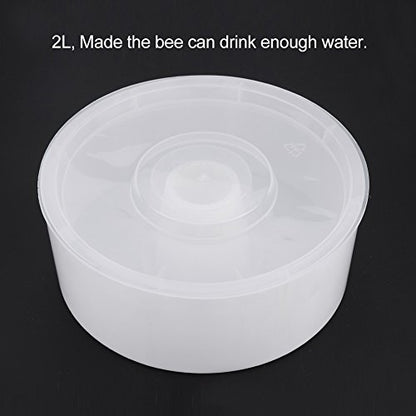Round Rapid Bee Feeders, 2L Plastic Bee Water Feeder Beehive Drinking Bowl Bee Beehive Entrance Feeder Keeping Equipment Beekeeping Tool