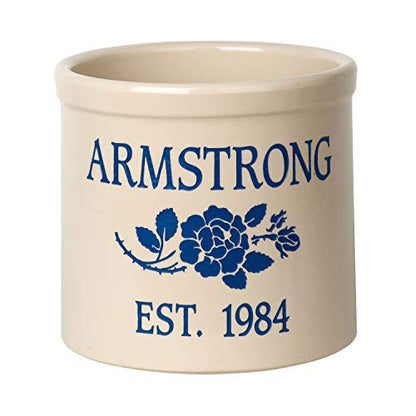 Personalized 2 Gallon Pot with rose design
