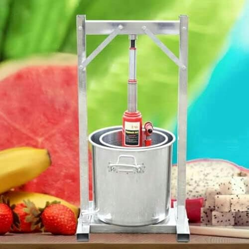 12L Fruit Wine Press Grape Crusher Juice Maker with Hydraulic Jack 304 Stainless Steel Fruit Press Cider for Wine, Cider, Vegetables Making Fruit Crusher~/