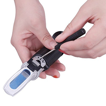 Antifreeze Refractometer - 3-in-1 Coolant Tester for Checking Freezing Point, Concentration of Ethylene Glycol or Propylene Based Automobile Antifreeze Coolant and Battery Acid Condition