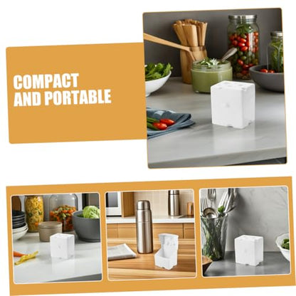Hemoton Airtight Plastic Cheese Storage Box with Flip Lid 1pcs White Abs Refrigerator Cheese Saver Container for Fridge Food Organization