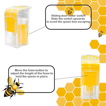 ZffXH 3 Pcs One Handed Queen Bee Marker Queen Bee Cage Catcher Queen Marker Catcher Beekeeping