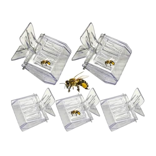 16Pcs Durable Plastic Clear Beekeeping Clip Queen Bee Cage No-Hurt Beekeeper Equip Insect Catcher Garden Tool Beehive Room