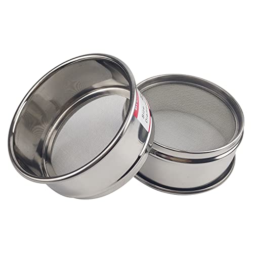 LABALPHA 20 Mesh Lab Sieves, Test Sieve #20 Mesh, 4'' Diameter, 304 Stainless Steel Wire Cloth (0.9mm) - size: 20 mesh (0.9mm)