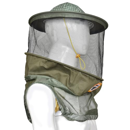 Beekeeping Veil Hat for Beekeepers 360° Protective High Visibility Mesh Breathable Ventilated Design Secure Elastic Fit (BP-105 Green-1 Pack Veils) - color: Green, size: 1-pack