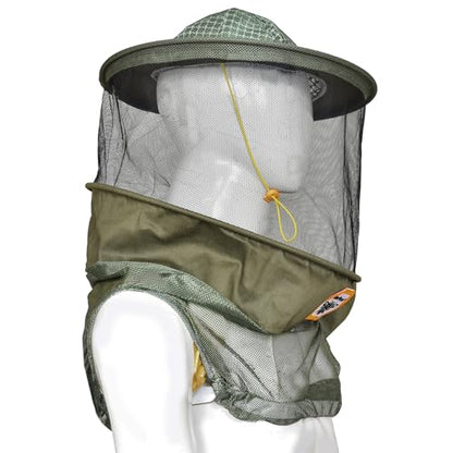 Beekeeping Veil Hat for Beekeepers 360° Protective High Visibility Mesh Breathable Ventilated Design Secure Elastic Fit (BP-105 Green-1 Pack Veils) - color: Green, size: 1-pack