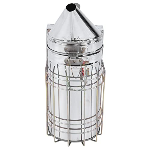 8 Piece Beekeeping Kit with Smoker, Bee Brush, Scraper, Frame Clip, Wire Embedder, Queen Cage, Uncapping Tool, and Marking Bottle for Hive Inspection and Honey Harvesting