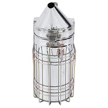 8 Piece Beekeeping Kit with Smoker, Bee Brush, Scraper, Frame Clip, Wire Embedder, Queen Cage, Uncapping Tool, and Marking Bottle for Hive Inspection and Honey Harvesting