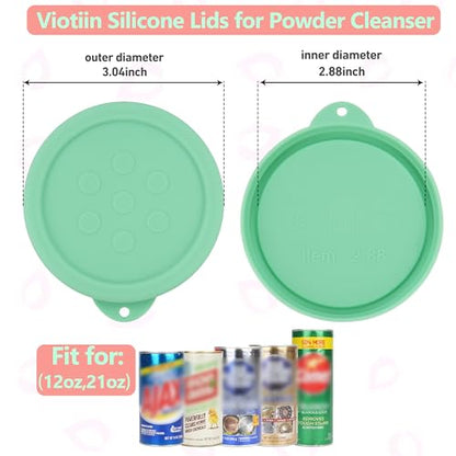 Silicone Powder Cleanser Lids Compatible with Bar Keepers Friend 12 oz & 21 oz Silicone Cover fit for Comet, Ajax Powder Cleanser to Keep Dry, 1 Packs, Cyan - color: Cyan