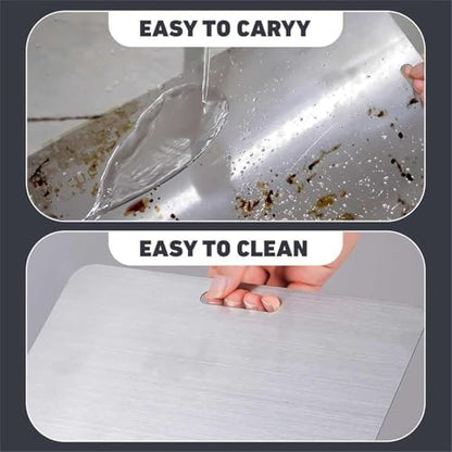 Titanium Cutting Board - 2026 New Upgrade 100% Pure Titanium Cutting Boards for Kitchen Double Sided Non Toxic Titanware Cutting Board,Hygiene Durable Dishwasher Safe Chopping Board (12"L x 9"W) - size: 12"L x 9"W