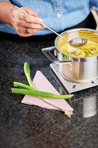 Rosle 10009 Stainless Steel Hooked Handle Ladle with Pouring Rim Serving Spoon - size: 5.4-Ounce (Hooked Handle), style: Pouring