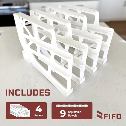 FIFO Countertop Mini Can Tracker Holds 30 Standard 10-24 Oz Can Sizes, White| Stackable & Adjustable Can Organizer for Pantry, USA Made, White - size: 1 Pack, style: 30 can