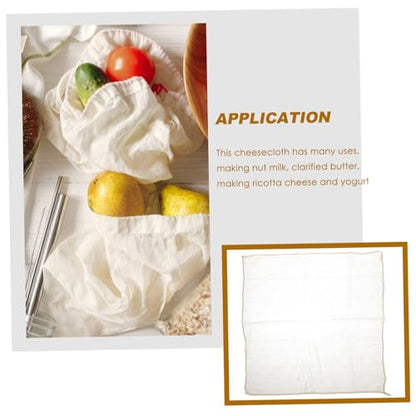 Alipis 6pcs Reusable Cheesecloth Filter Cloth for Straining Draining and Tofu Making Unbleached Multi-use Kitchen Essential for Cheese Yogurt and Juicing