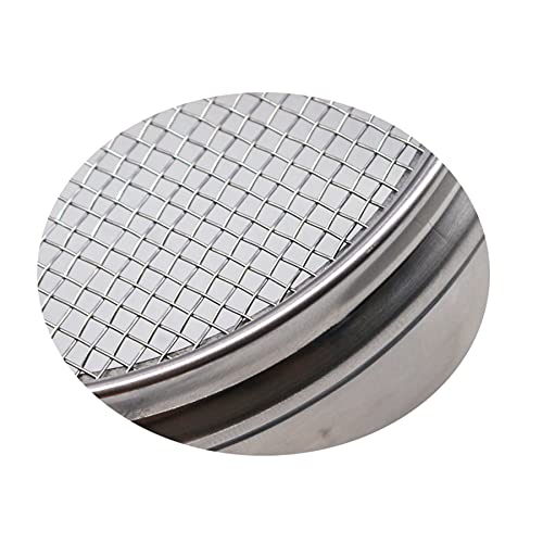 LABALPHA 8 Mesh Lab Sieves, Test Sieve #8 Mesh, 4'' Diameter, 304 Stainless Steel Wire Cloth (2.5mm) - size: 8 mesh (2.5mm)