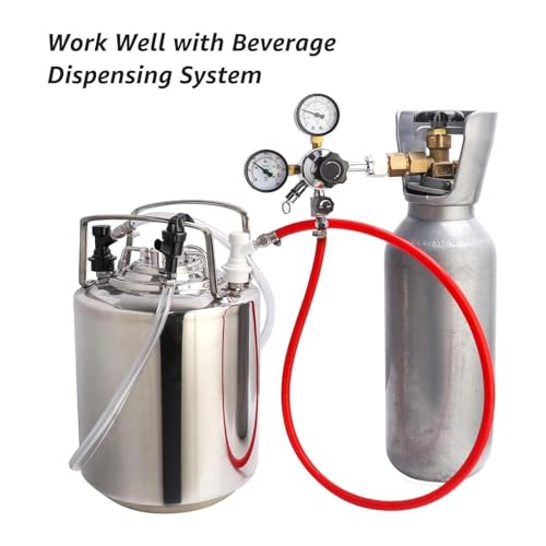 MRbrew Ball Lock Keg Fittings 4 Pairs Quick Ball Lock Disconnect Set with Stainless 5/16” Gas 1/4” Liquid Barbed MFL Swivel Nuts for Corny Keg Connectors Ball Lock for Keg Posts, Keg Coupler, Homebrew