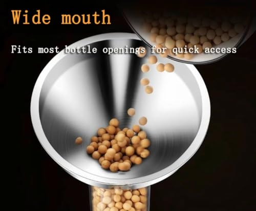 Kitchen Funnel Large Funnel Maximum 15-inch Wide Mouth Food Grade Metal Stainless Steel Mouth Factory use Beer Milk Juice (Top 7.87" Bottom 1.5") - size: Top 7.87" Bottom 1.5"