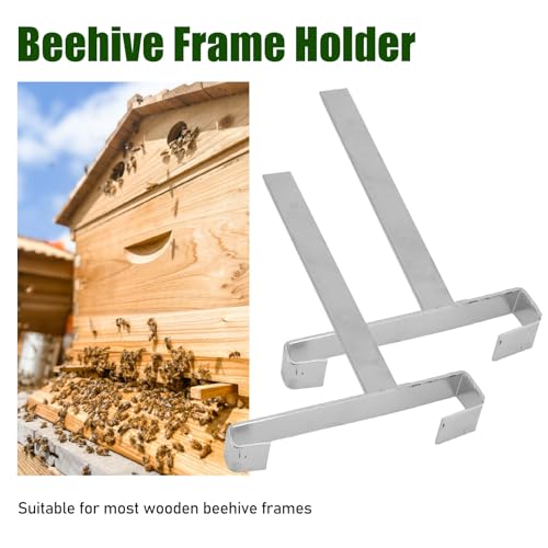 Stainless Steel Beehive Frame Holder, 5 Frames Capacity, Lightweight and Portable, Easy Maintenance, Versatile and Space Saving with Sturdy Construction for Beekeeping