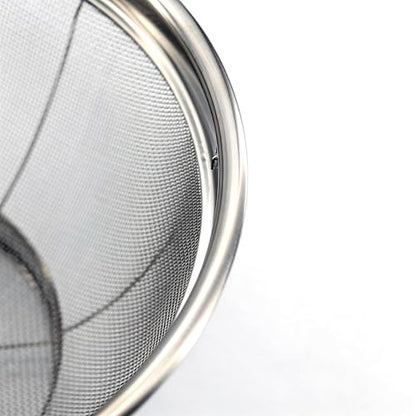 Fine Mesh Strainer for Kitchen, 6 Quart Stainless Steel Colander Bowl | Idea for Pasta, Rice, Fruit, Metal Net Baskets with Resting Base - Strain, Drain, Rinse - size: 6 Qt