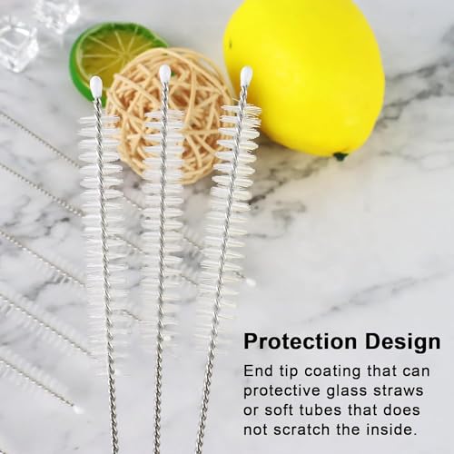 Straw Cleaner Brush Fit for Owala FreeSip 24oz/32oz/40oz, Silicone Long Handle Bottle Brush Compatible with Owala Water Bottle,Plus 3 in 1 Cup Lid Cleaning Brush