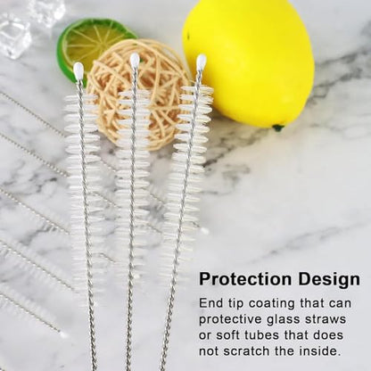 Straw Cleaner Brush Fit for Owala FreeSip 24oz/32oz/40oz, Silicone Long Handle Bottle Brush Compatible with Owala Water Bottle,Plus 3 in 1 Cup Lid Cleaning Brush