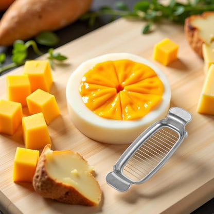 Silver Stainless Steel Butter Cutter Slicer, Butter Cutter Slicer, Food Grade Cheese Slicer, Versatile Cube Blade and Grater, Stainless Steel Wire Blade and Grater Cheese Tools