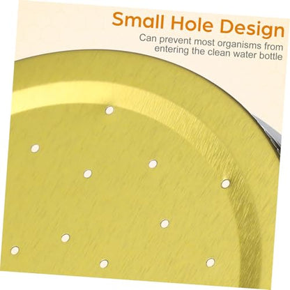 Kisangel 4Pcs Metal Bee Feeder Entrance Lids, Mason Jar Beehive Water and Sugar Syrup Feeding Tool, Durable Beekeeping Supplies Equipment for Garden Apiary