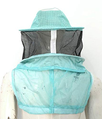 Clothes & Leather Gear Three Layer Ventilated Beekeeping Veil in Round (Aqua, 3 Layer HAT) - color: Aqua
