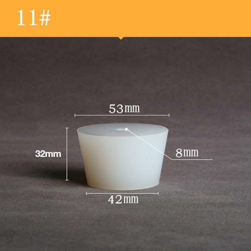 Reusable Silicone Hollow Conical Wine Stopper, Alkali Resistant Glass Bottle Stopper Wide Mouth Tube Stopper(11) - size: 11