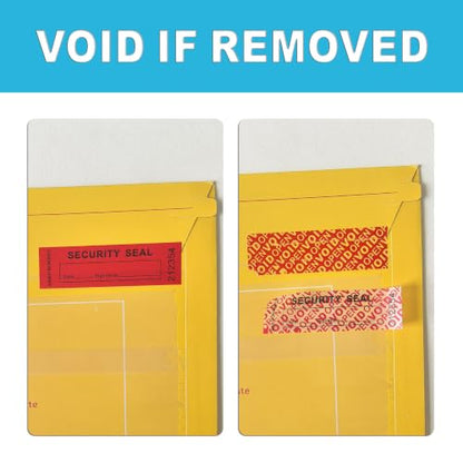 Tamper Evident Proof Security Warranty Void Total Transfer Seals/Stickers High Security Tamper for Reusable Package Serial Numbers(120 pcs 1 x 3.35Inches,red) - style: red 120